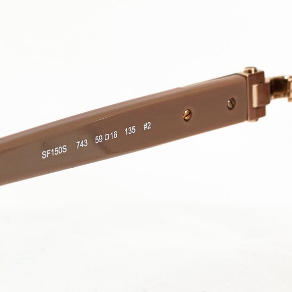 Salvatore Ferragamo SF150S Light Gold & Taupe Butterfly Sunglasses - Picture 8 of 10